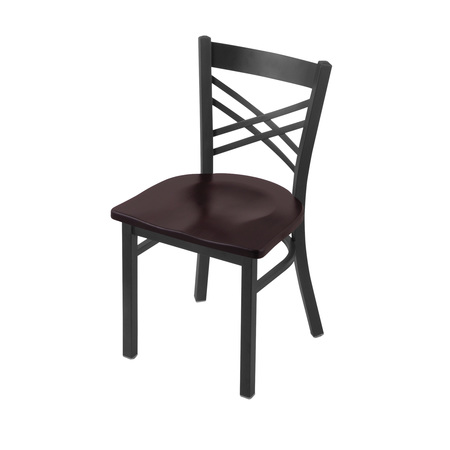 HOLLAND BAR STOOL CO 620 Catalina 18" Chair with Pewter Finish and Dark Cherry Maple Seat 62018PWDCMpl